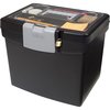 Storex Portable Storage Box, Letter, 11"x14-7/8"x12-1/8", Black STX61502U01C